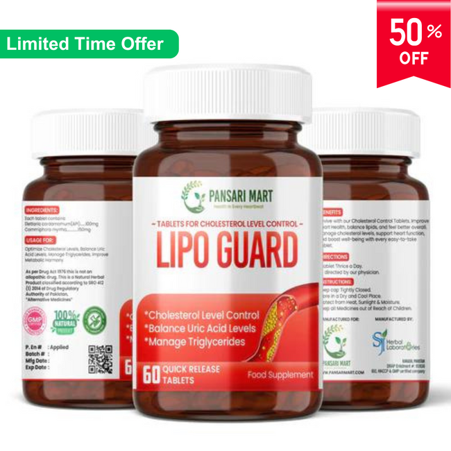 Lipo Guard Supplement | Herbal Support for Balanced Cholesterol Hover Image