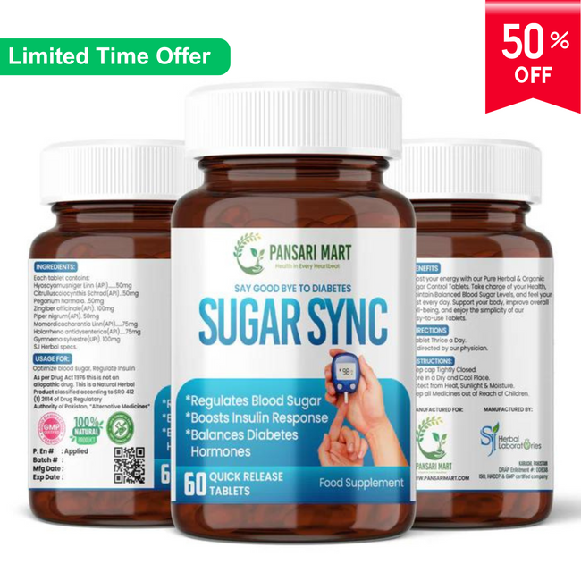 Sugar Sync Supplement | Herbal Support for Balanced Blood Sugar Hover Image